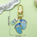 Baby Shower Charm Keychains Featuring Blue Bottle Clasp Across 14 Pictured Variations view 3