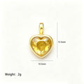 Gold Tone Chain Necklaces With Colorful Heart Birthstone Pendants view 12