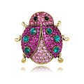Pink Red Ladybug Crystal Two Designs Metal Brooch Pin view 6
