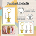 Angel Wing Keychain in Gold, Silver and Rose Gold Tones view 3
