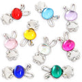 Crystal Bunny Charms in Nine Colors and Two Metal Tones view 5