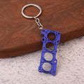 Engine Cylinder Head Gasket Metal Keychain, Five Finishes view 4