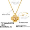 Four Leaf Clover Zircon Necklace Bracelet Ring Earring Set view 11