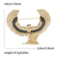 Gold Silver Egyptian Goddess Winged Figure Brooch Pin view 5