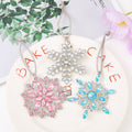 Rhinestone Snowflake Hanging Ornament Metal Tree Charm view 2