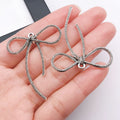 Hollow Zinc Alloy Bowknot Butterfly Charm Pendant for DIY Necklace Bracelet Keychain Jewelry