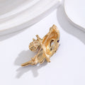 Green Gold Tone Parrot Crystal Enamel Two Designs Metal Brooch Pin view 4