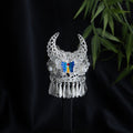 Twenty-Five Miao Silver Hat Floral Tassel Refrigerator Magnets view 11