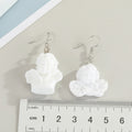White Cherub Figural Drop Earrings in Two Sculpted Designs view 2