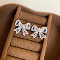 Enamel Bow Stud Earrings in Three Pastel Colors Decorative Jewelry Accessory view 6