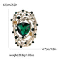Crystal Bird Nest Brooch in Green Purple Gray or Blue view 6