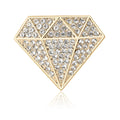 Rhinestone Diamond Shape Brooch Decorative Metal Pin For Jackets And Lapels view 5