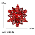 Layered Crystal Flower Brooch in Nine Jewel Tone Palettes view 5
