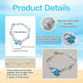 Pearl Shell Stretch Bracelet Turquoise Starfish Shell Charm view 3