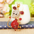 Gem Holding Mouse Keychains in Three Colors with Braided and Plain Loops view 4