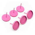 Colorful Round Bezel Stud Earring Settings in 17 Finishes view 9