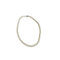 White Round Pearl Strand Necklace Silver Tone Clasp view 5