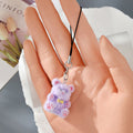 Flocked Mini Bear Phone Strap Charms 26 Color Styles view 6
