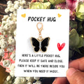 Enamel Butterfly Pocket Hug Clip Charm on Message Card view 7