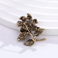 Flower Enamel Two Designs Metal Brooch Pin 3.7 x 4.2 cm view 4