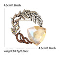 Crystal Wreath Brooch With Faceted Center Stone for Jackets Scarves and Lapels view 6