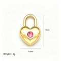 Gold Tone Chain Necklaces With Heart Clasp Birthstone Pendants view 8
