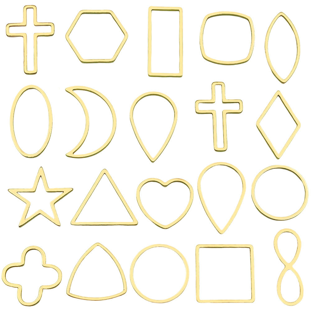 Vacuum Plated Gold Stainless Steel Five-Point Star Charm Pendant for Necklace and Earrings