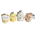 Flocked Mini Animal Figure Keychains Clips 6 Styles view 5