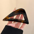 Large Burgundy Open Triangle Hair Claw With Unlisted Brown Version view 2