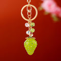 Jelly Strawberry Keychains with Cord Sets and Loose Heart Loops view 10