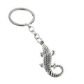 Textured Crocodile Metal Keychain in Gold, Silver, and Gunmetal Tones view 5