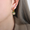 Green Enamel Hoops
