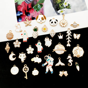 Mixed Theme Enamel Charms with Colorful Character and Space Designs