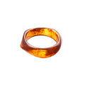 Wide Irregular Marbled Resin Closed Bangle In Eight Colors view 5