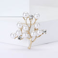 Pearl Branch Brooch in Gold and Silver Tones for Jackets and Scarves view 2