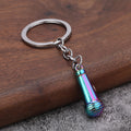 Metal Microphone Keychain, 3.3 cm Silver or Iridescent Charm view 3