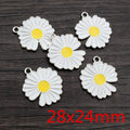 Enamel Daisy and Sunflower Metal Charms in Two Designs view 6