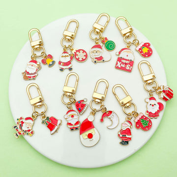 Christmas Charm Keychains in 45 Pictured Variations for Bags and Keys