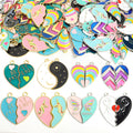 Split Heart Best Friends Enamel Charm Collection for Jewelry Making view 3