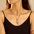 Melting Heart Rhinestone OT Clasp Pendant Necklace view 3