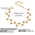 Gold Bead Stone Necklace Bracelet Set Ten Stone Options view 7