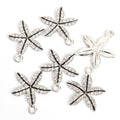 Textured Starfish Alloy Charm Pendants in Gold and Silver Tones view 6