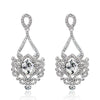 Silver Floral Teardrop