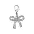 Rhinestone Ballet Bow Lobster Clasp Charm Silver Gold view 6