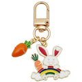 Rainbow Easter Bunny Carrot and Egg Clip Keychain Four-Style Collection view 5