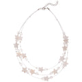 Multi Strand White Mother of Pearl Crystal Necklace view 5