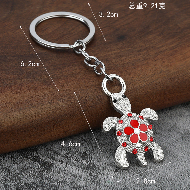 Creative Turtle Zinc Alloy Animal Keychain Car Hanging Accessory
