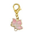 Enamel Butterfly Charm Keychain Gold Clasp Six Colors view 10