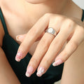 Oval White Sea Shell Signet Rings Gold Steel Tones view 6