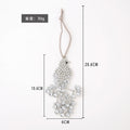 Silver Rhinestone Bird Hanging Ornament Metal Cord Charm view 5